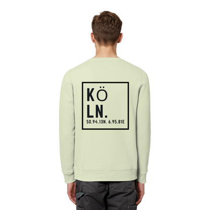 Köln Koordinaten (großer Druck auf dem Rücken) - Organic Basic Unisex Sweatshirt