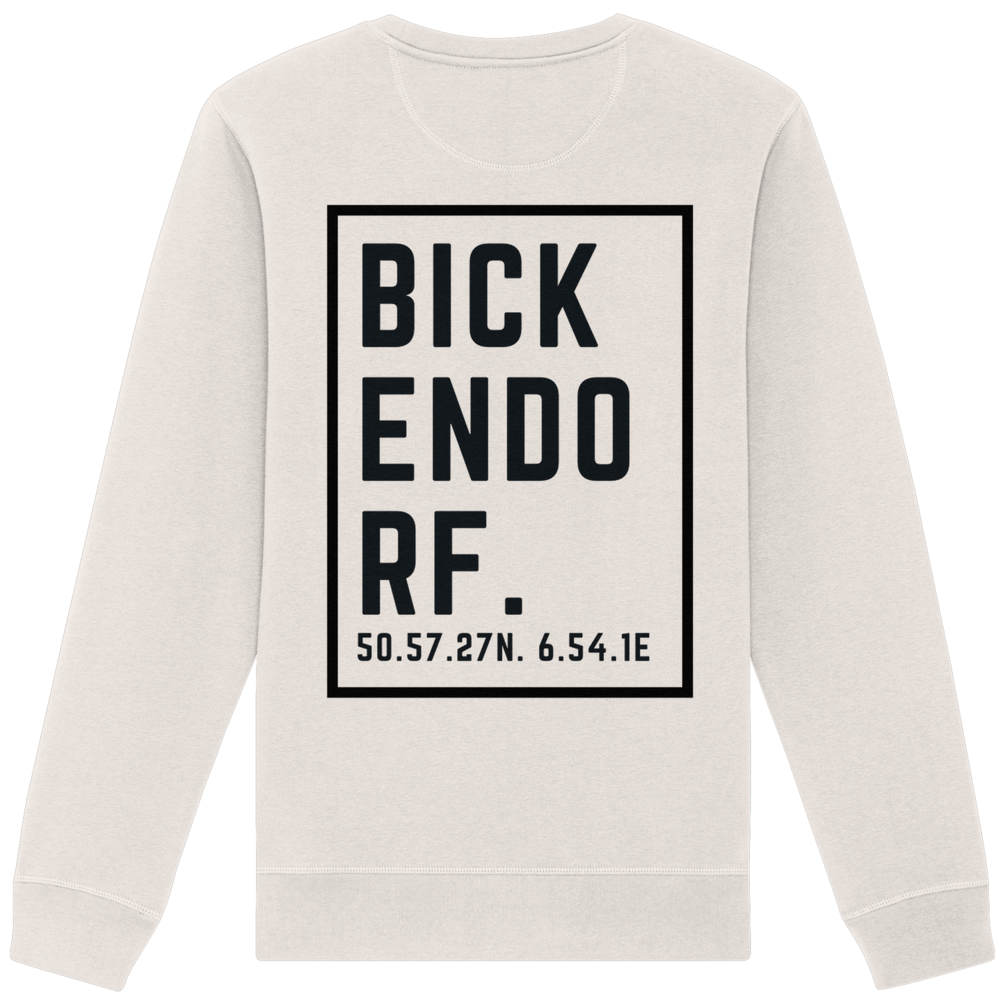 Bickendorf Koordinaten (großer Druck auf dem Rücken) - Organic Basic Unisex Sweatshirt