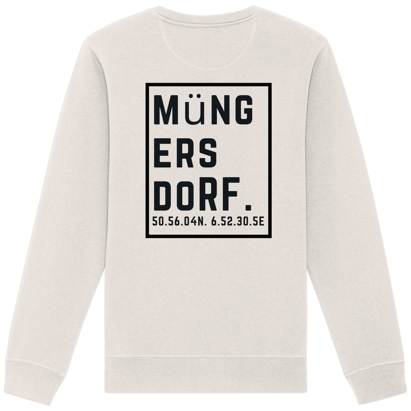 Müngersdorf Koordinaten (großer Druck auf dem Rücken) - Organic Basic Unisex Sweatshirt