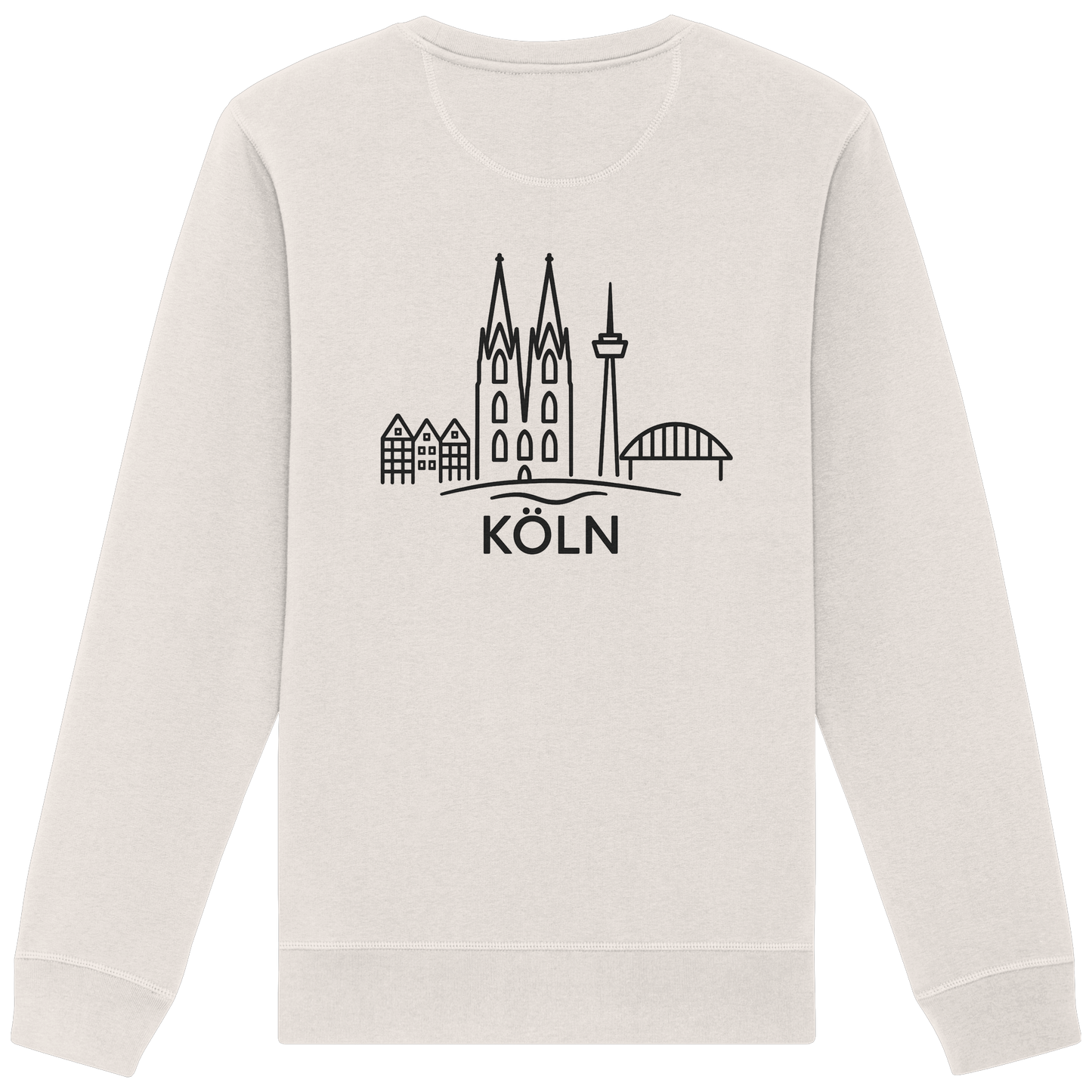 Köln Skyline (großer Druck auf dem Rücken) - Organic Basic Unisex Sweatshirt
