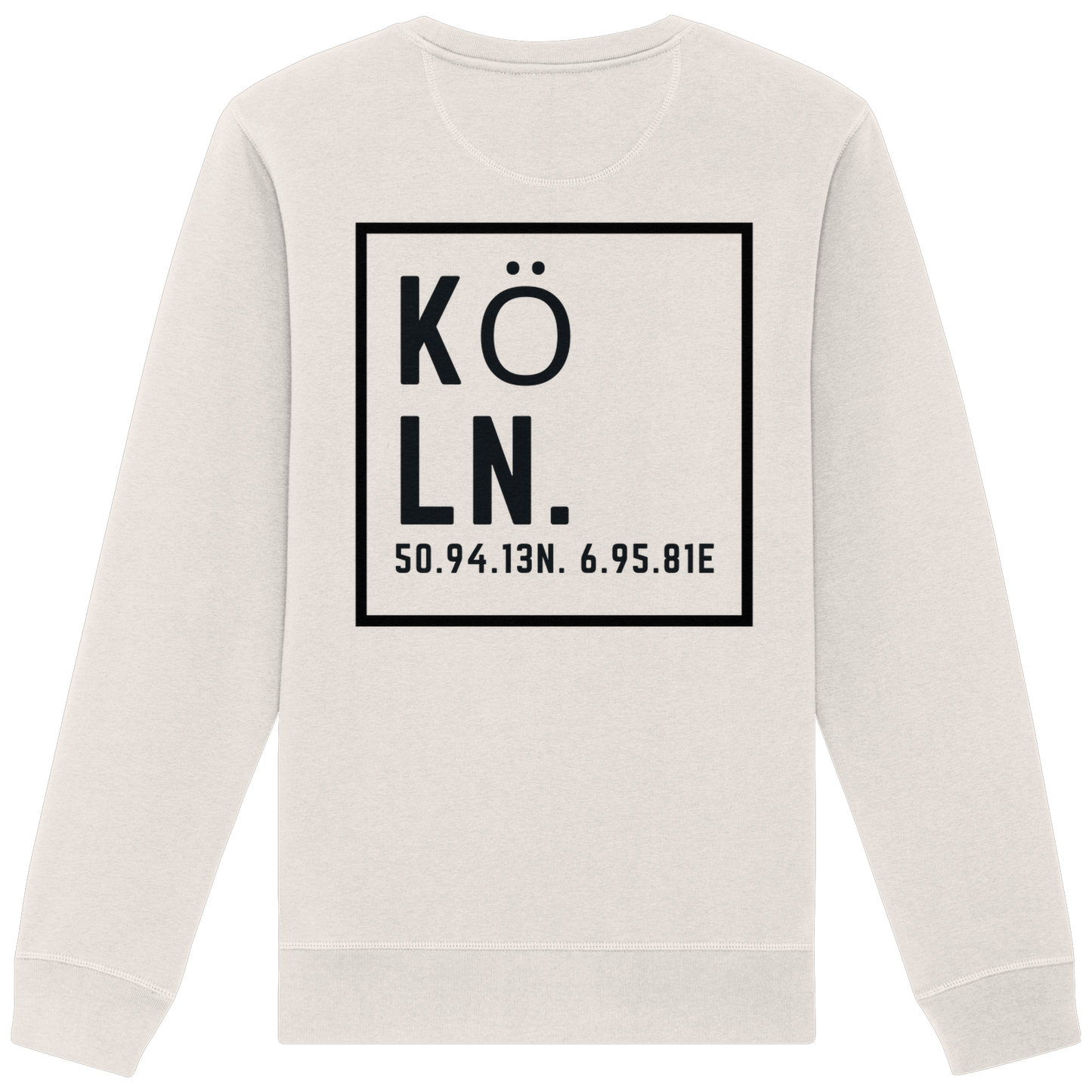 Köln Koordinaten (großer Druck auf dem Rücken) - Organic Basic Unisex Sweatshirt