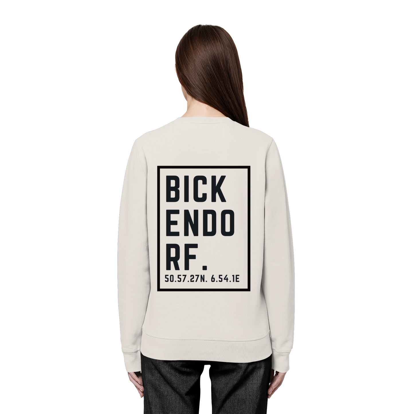 Bickendorf Koordinaten (großer Druck auf dem Rücken) - Organic Basic Unisex Sweatshirt