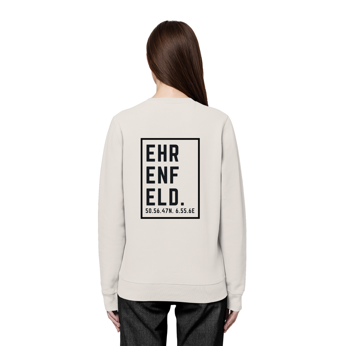 Ehrenfeld Koordinaten (großer Druck auf dem Rücken) - Organic Basic Unisex Sweatshirt