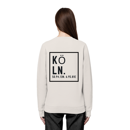 Köln Koordinaten (großer Druck auf dem Rücken) - Organic Basic Unisex Sweatshirt