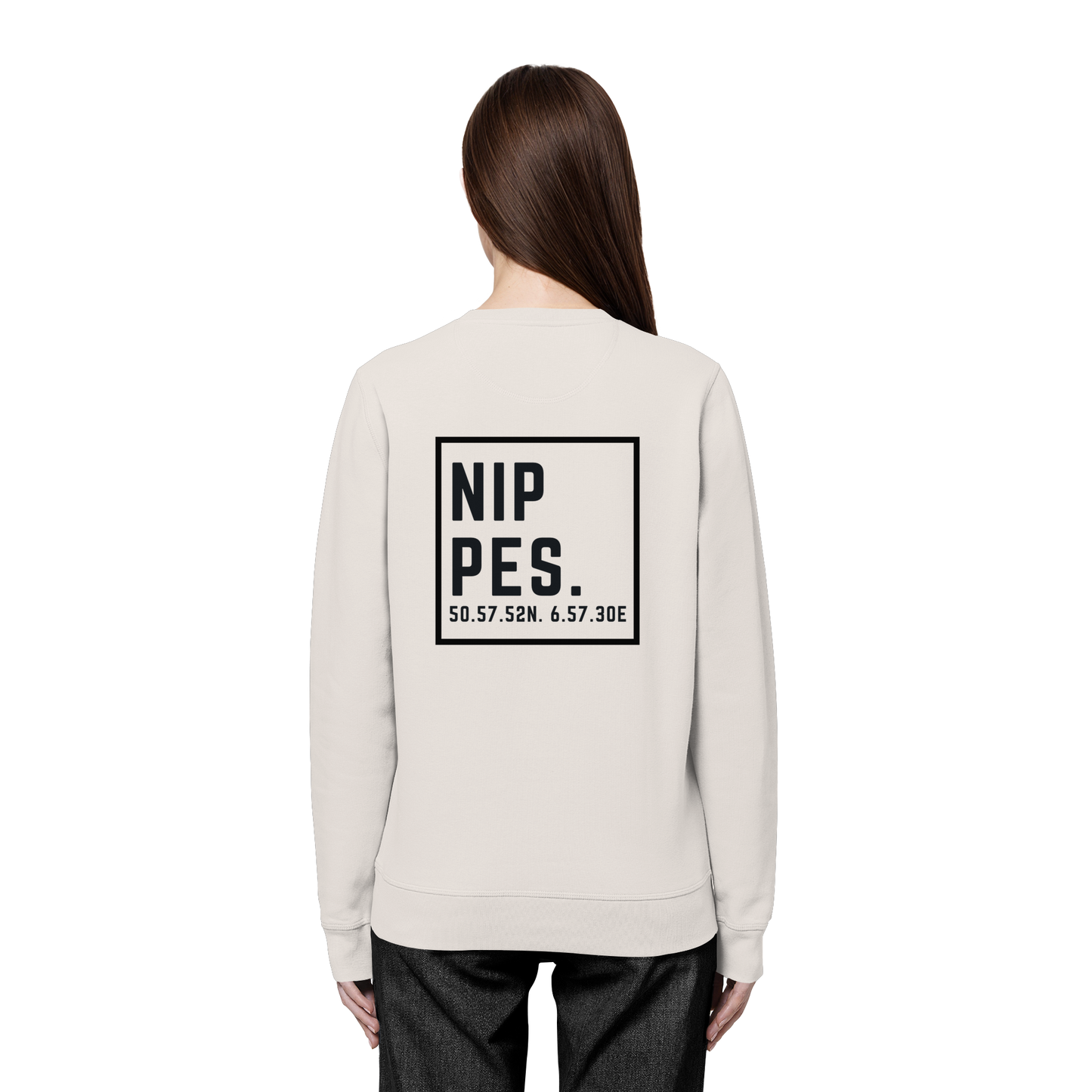 Nippes Koordinaten (großer Druck auf dem Rücken) - Organic Basic Unisex Sweatshirt