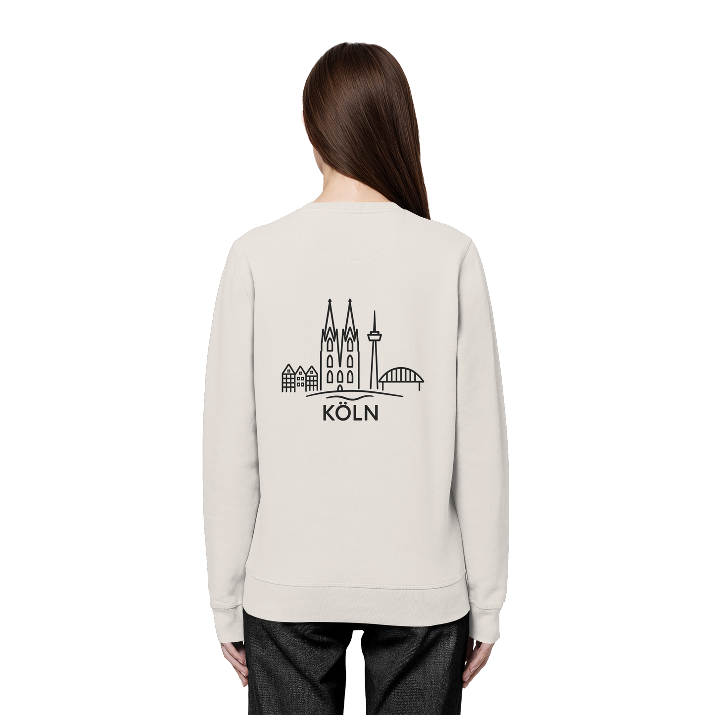 Köln Skyline (großer Druck auf dem Rücken) - Organic Basic Unisex Sweatshirt