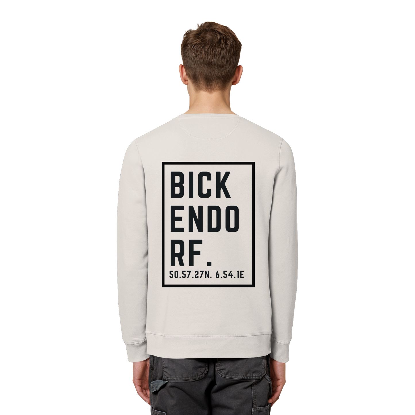 Bickendorf Koordinaten (großer Druck auf dem Rücken) - Organic Basic Unisex Sweatshirt
