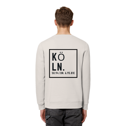 Köln Koordinaten (großer Druck auf dem Rücken) - Organic Basic Unisex Sweatshirt