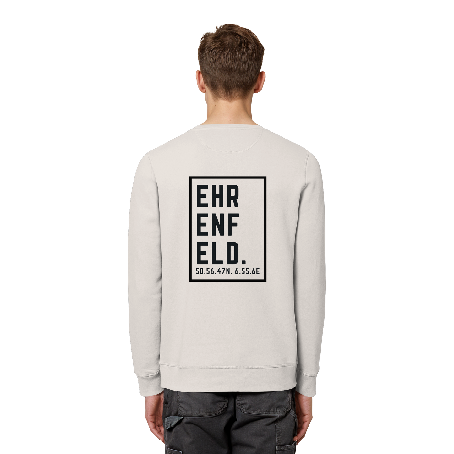 Ehrenfeld Koordinaten (großer Druck auf dem Rücken) - Organic Basic Unisex Sweatshirt
