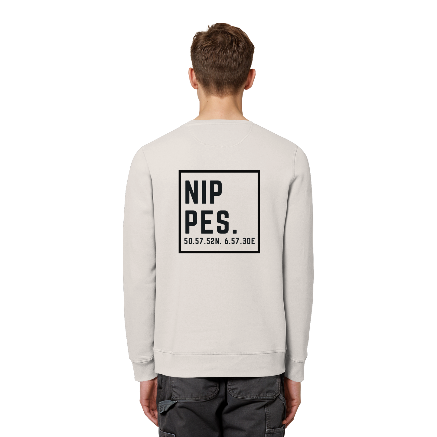 Nippes Koordinaten (großer Druck auf dem Rücken) - Organic Basic Unisex Sweatshirt