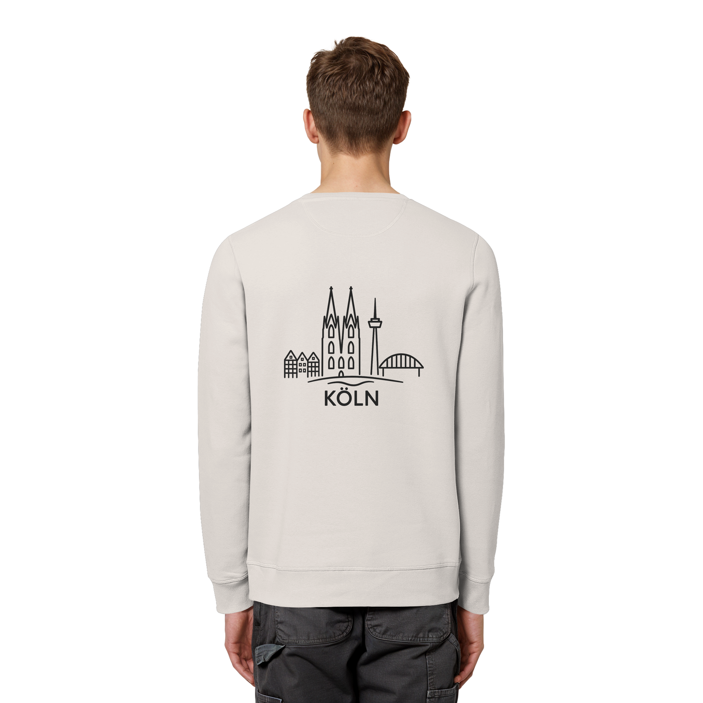 Köln Skyline (großer Druck auf dem Rücken) - Organic Basic Unisex Sweatshirt