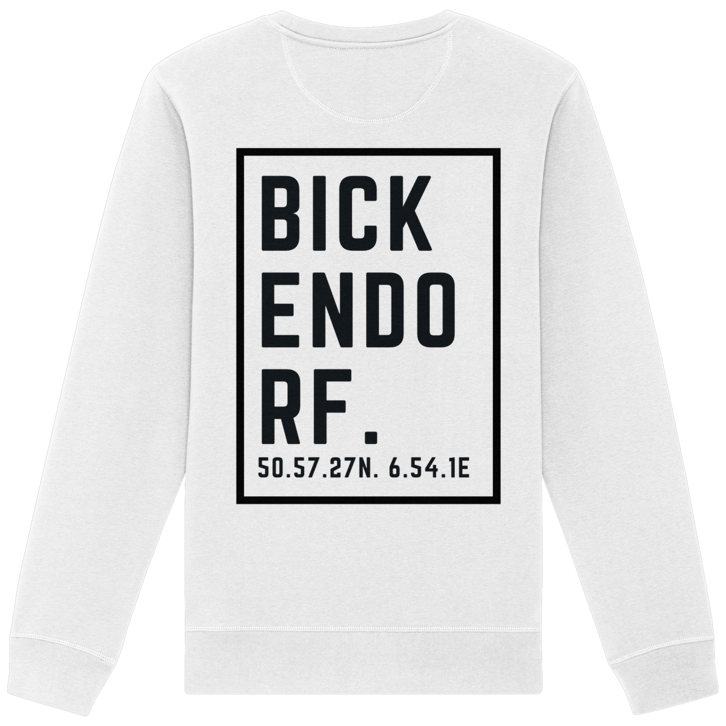 Bickendorf Koordinaten (großer Druck auf dem Rücken) - Organic Basic Unisex Sweatshirt