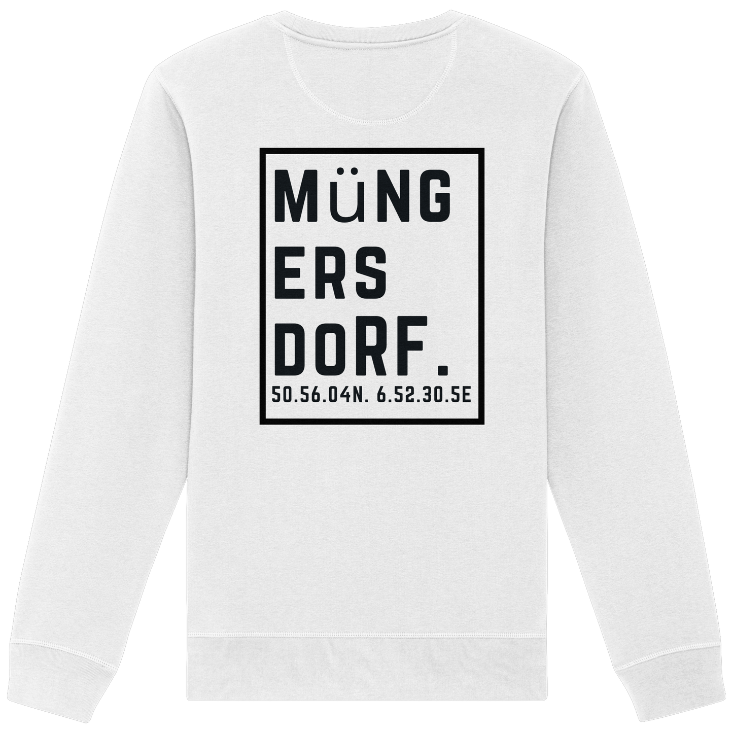 Müngersdorf Koordinaten (großer Druck auf dem Rücken) - Organic Basic Unisex Sweatshirt