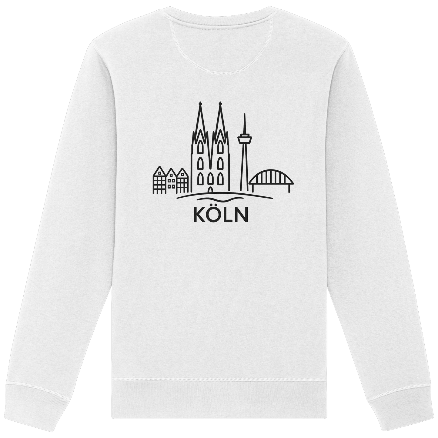 Köln Skyline (großer Druck auf dem Rücken) - Organic Basic Unisex Sweatshirt