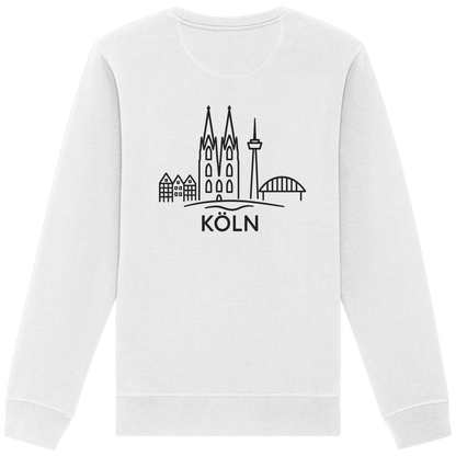 Köln Skyline (großer Druck auf dem Rücken) - Organic Basic Unisex Sweatshirt