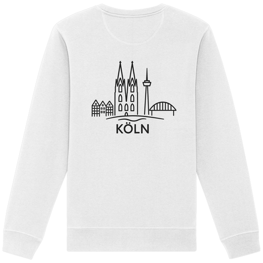 Köln Skyline (großer Druck auf dem Rücken) - Organic Basic Unisex Sweatshirt