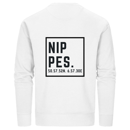 Nippes Koordinaten (großer Druck auf dem Rücken) - Organic Basic Unisex Sweatshirt