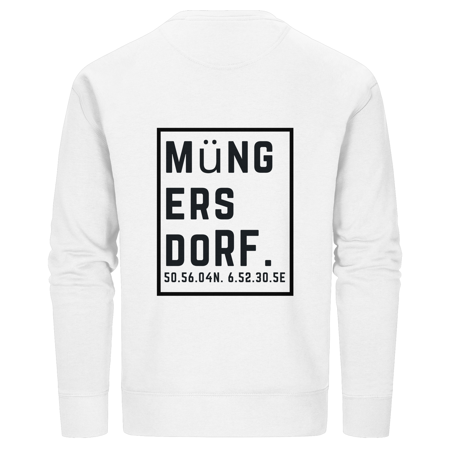 Müngersdorf Koordinaten (großer Druck auf dem Rücken) - Organic Basic Unisex Sweatshirt