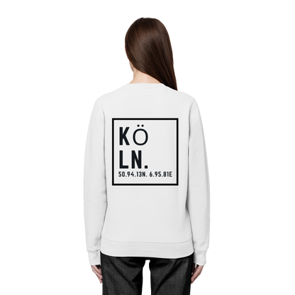 Köln Koordinaten (großer Druck auf dem Rücken) - Organic Basic Unisex Sweatshirt