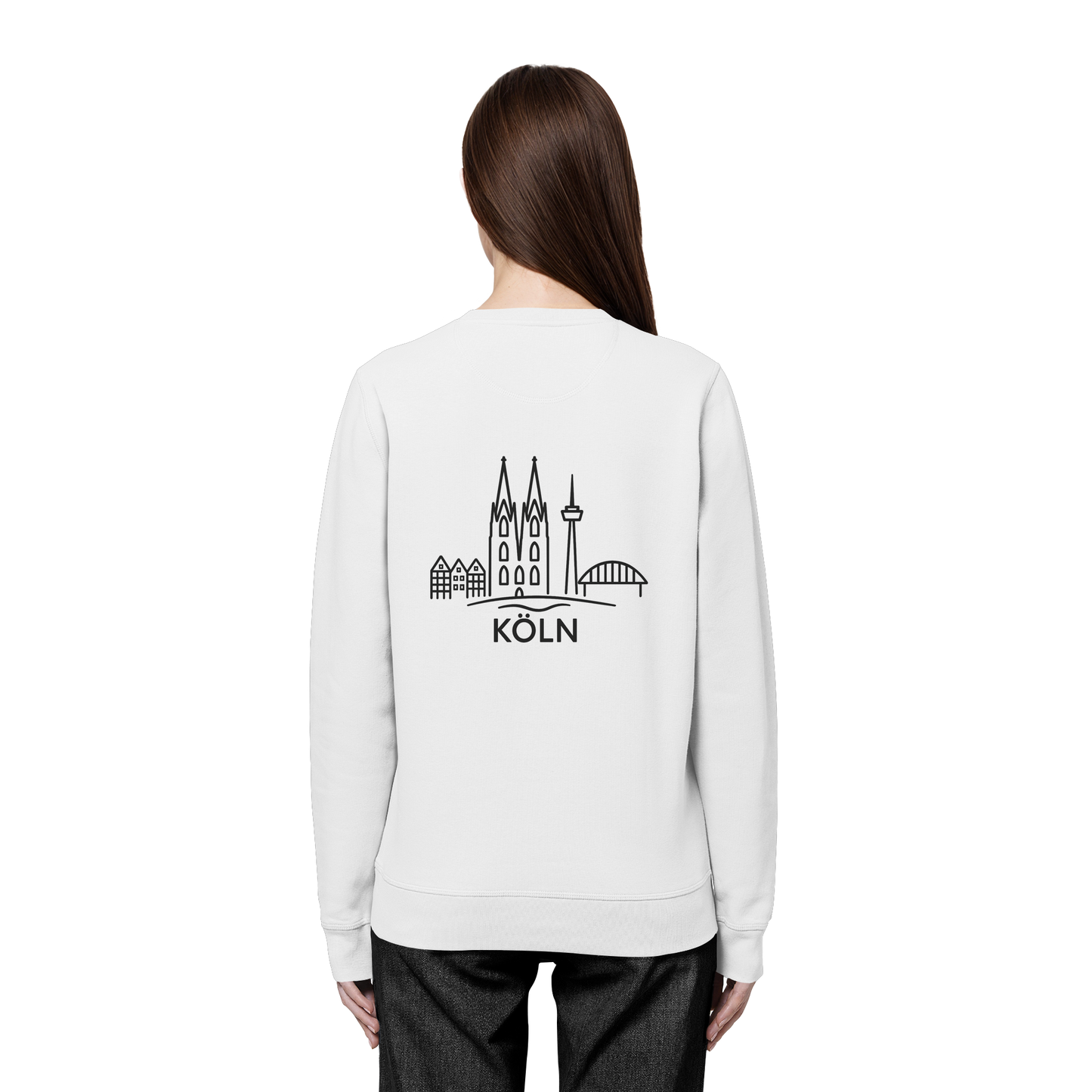 Köln Skyline (großer Druck auf dem Rücken) - Organic Basic Unisex Sweatshirt