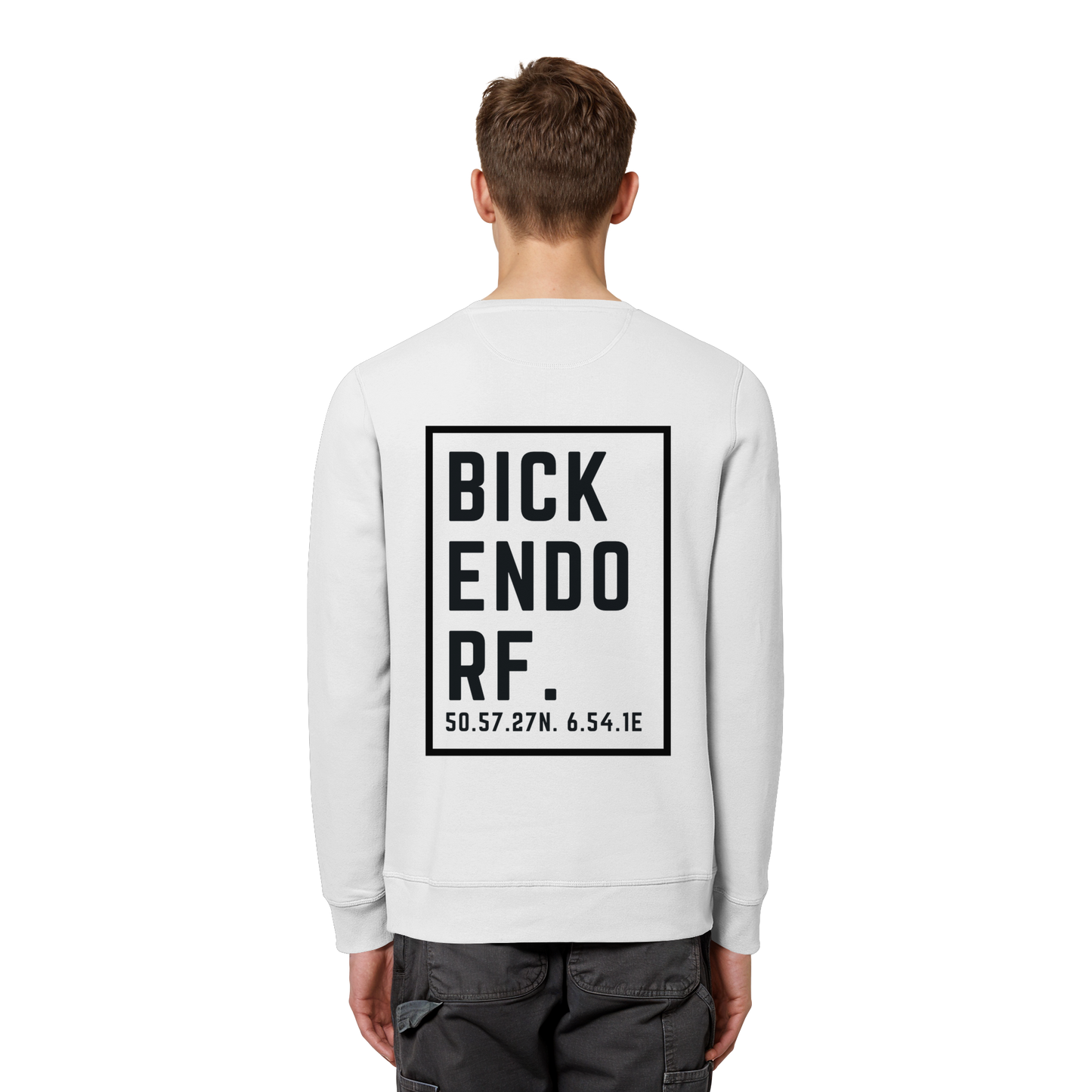 Bickendorf Koordinaten (großer Druck auf dem Rücken) - Organic Basic Unisex Sweatshirt