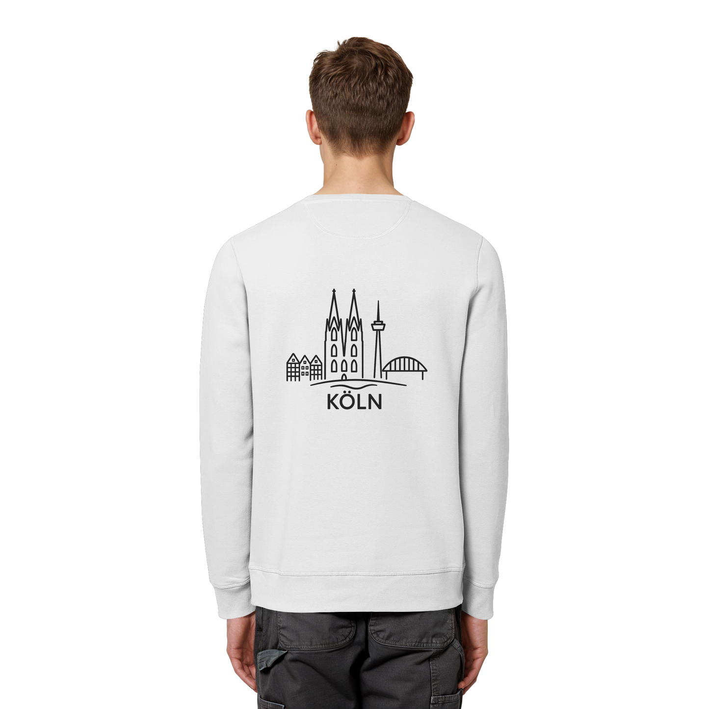 Köln Skyline (großer Druck auf dem Rücken) - Organic Basic Unisex Sweatshirt