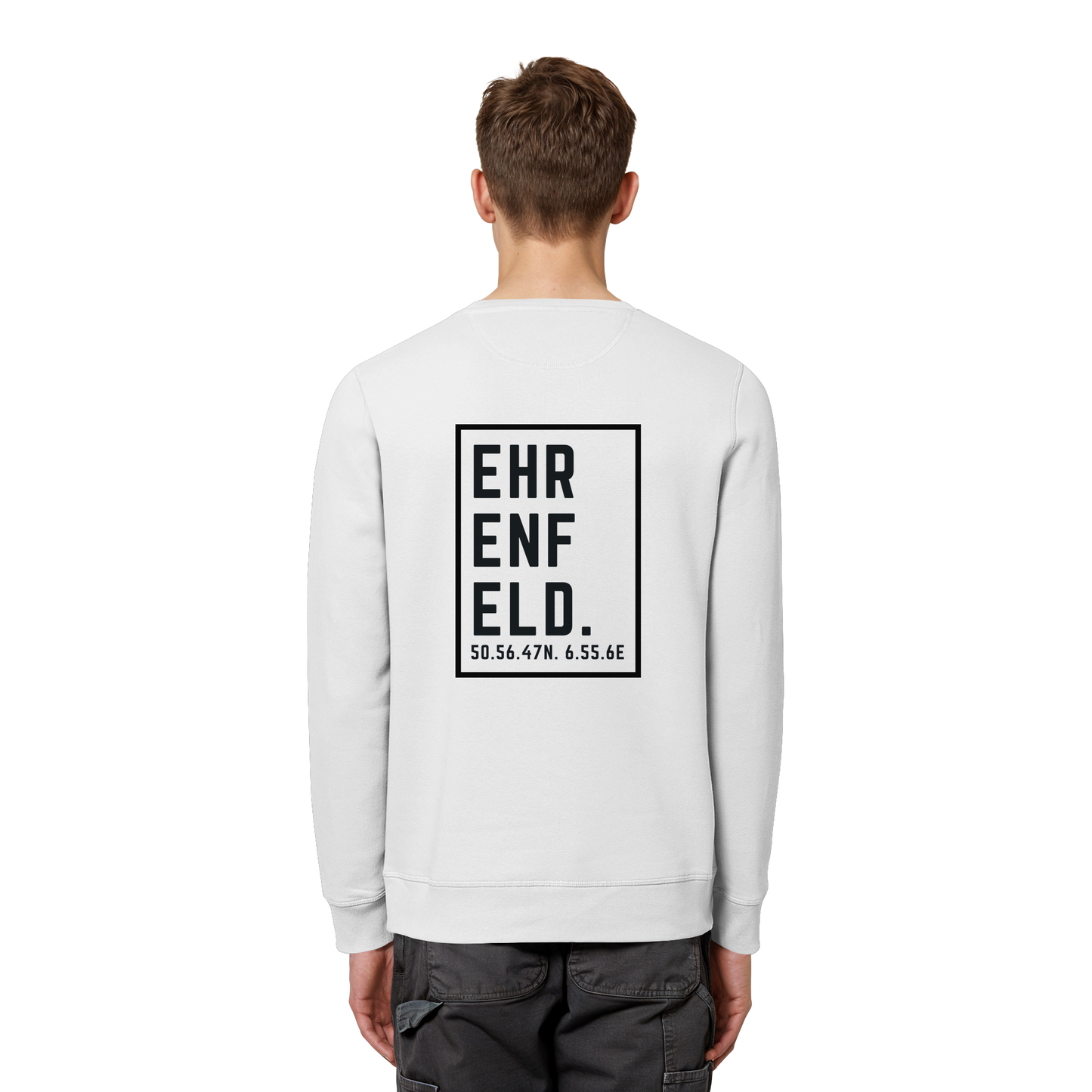 Ehrenfeld Koordinaten (großer Druck auf dem Rücken) - Organic Basic Unisex Sweatshirt