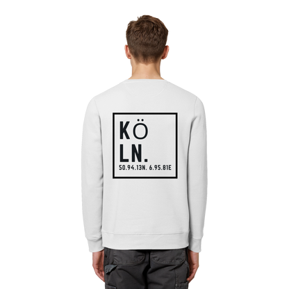 Köln Koordinaten (großer Druck auf dem Rücken) - Organic Basic Unisex Sweatshirt
