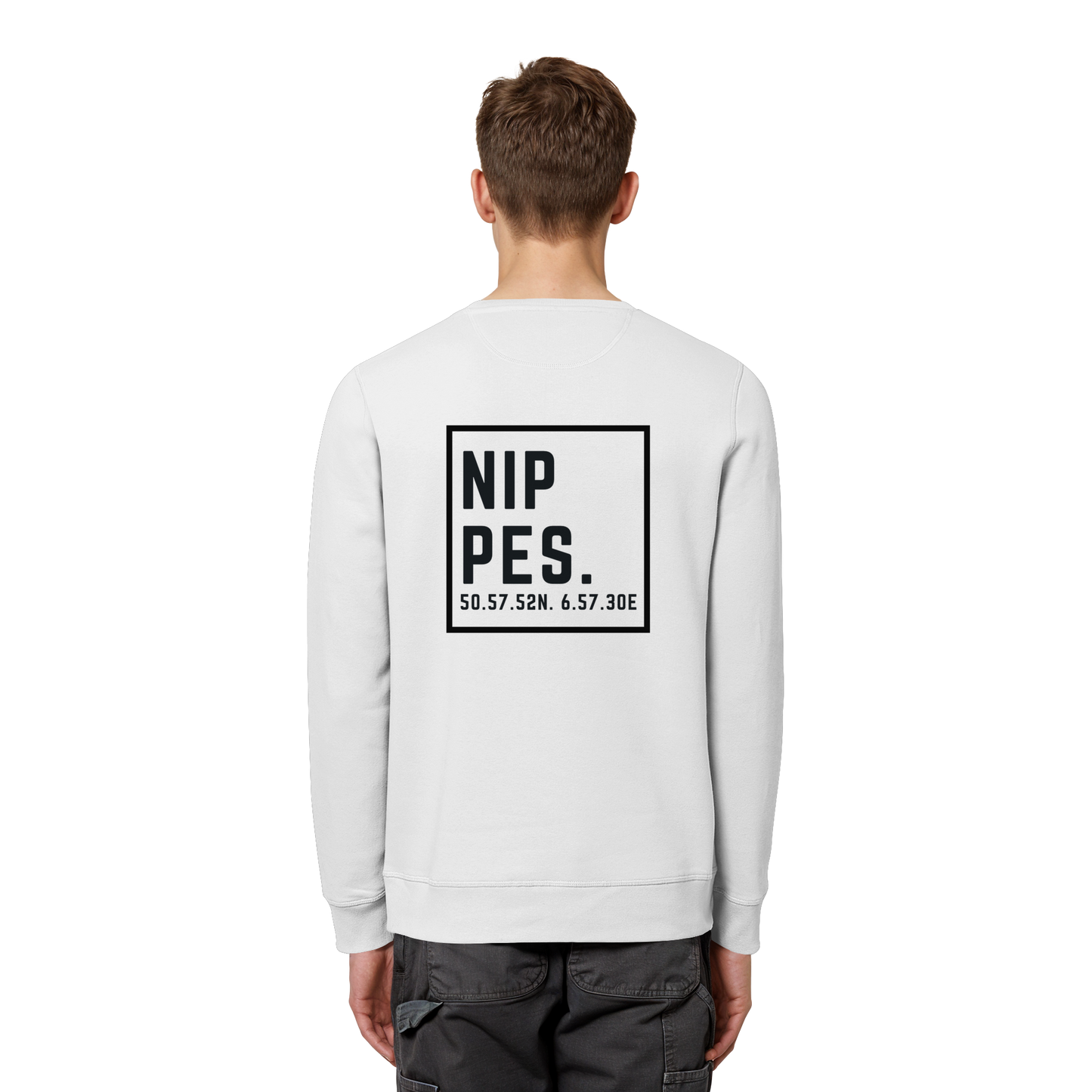 Nippes Koordinaten (großer Druck auf dem Rücken) - Organic Basic Unisex Sweatshirt