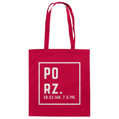 Porz Koordinaten (Druck)  - Organic Cotton Bag