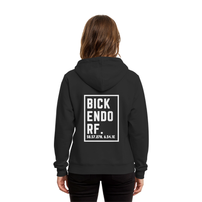 Bickendorf Koordinaten (großer Druck auf dem Rücken) - Organic Hoodie B&C