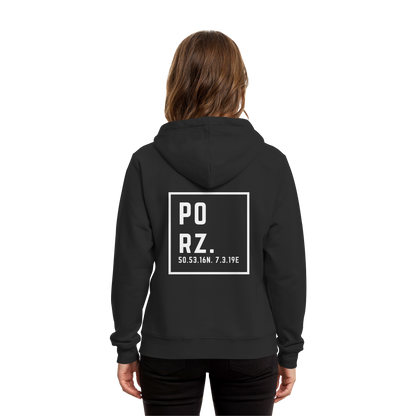 Porz Koordinaten (großer Druck Rücken) - Organic Hoodie B&C