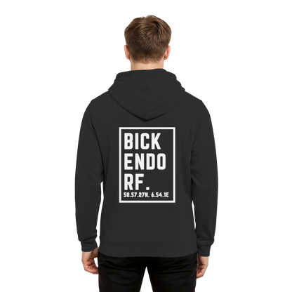 Bickendorf Koordinaten (großer Druck auf dem Rücken) - Organic Hoodie B&C