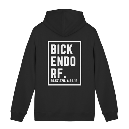 Bickendorf Koordinaten (großer Druck auf dem Rücken) - Organic Hoodie B&C