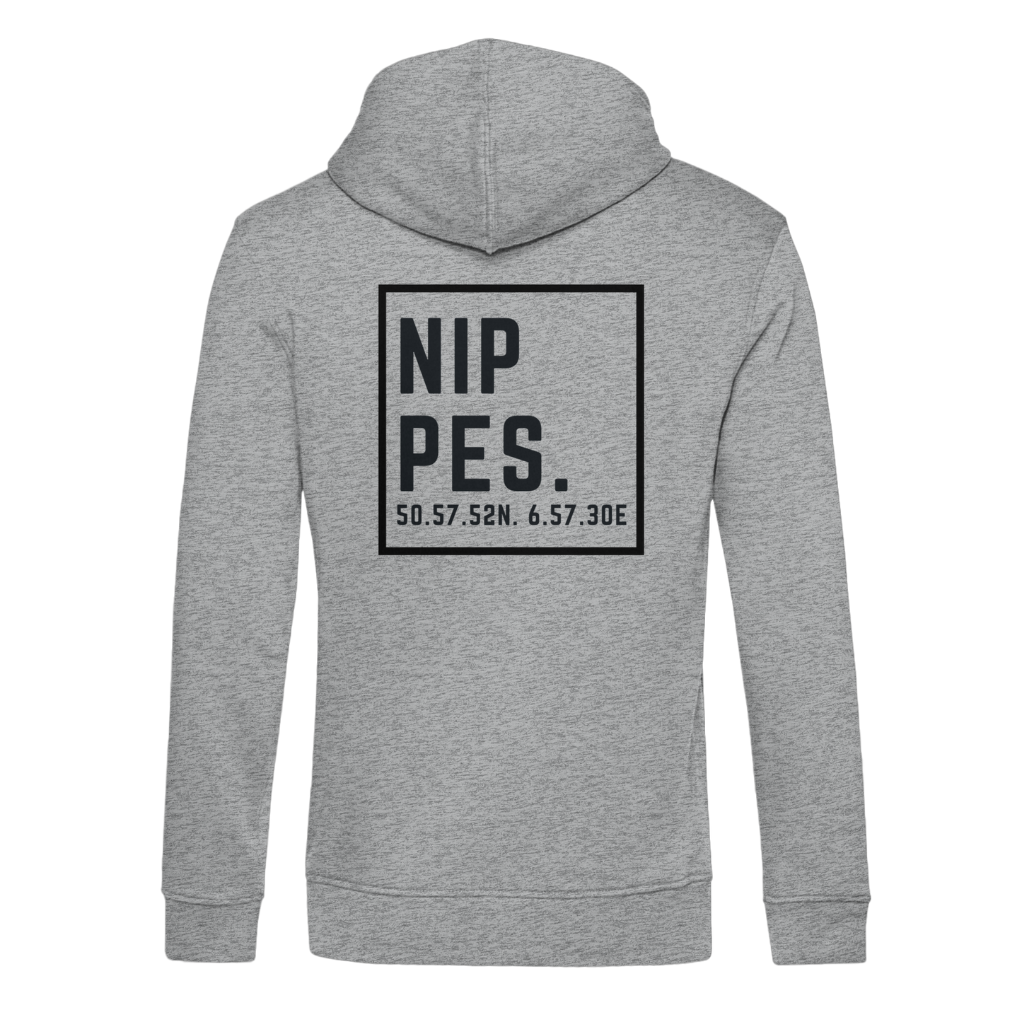 Nippes Koordinaten (großer Druck auf dem Rücken) - Organic Hoodie B&C