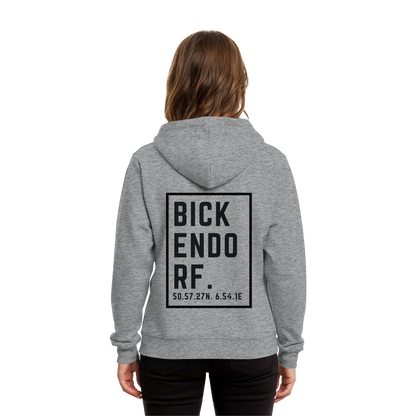 Bickendorf Koordinaten (großer Druck auf dem Rücken) - Organic Hoodie B&C