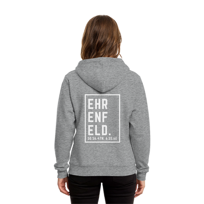 Ehrenfeld Koordinaten (großer Druck auf dem Rücken) - Organic Hoodie B&C