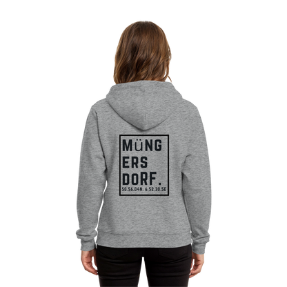 Müngersdorf Koordinaten (großer Druck auf dem Rücken) - Organic Hoodie B&C