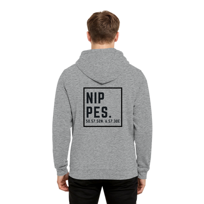 Nippes Koordinaten (großer Druck auf dem Rücken) - Organic Hoodie B&C