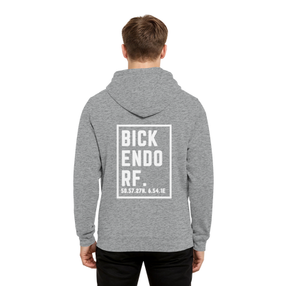 Bickendorf Koordinaten (großer Druck auf dem Rücken) - Organic Hoodie B&C