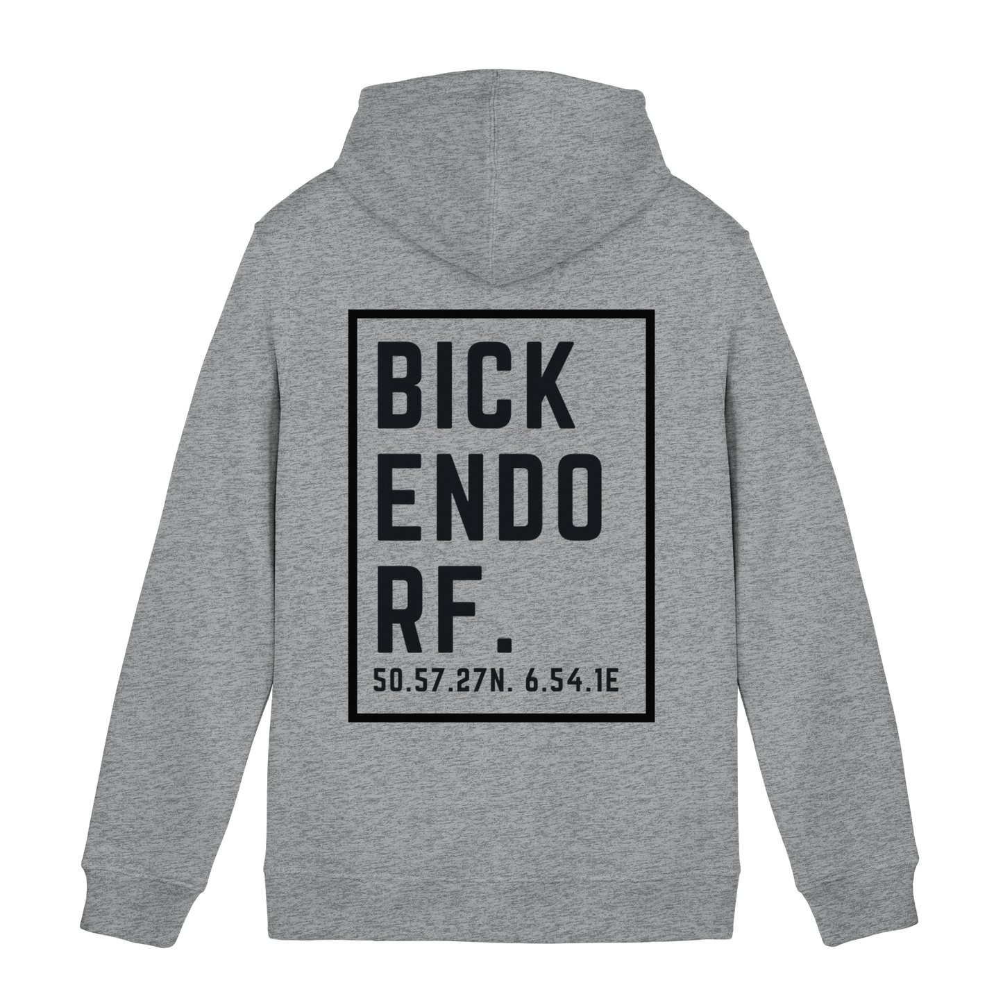 Bickendorf Koordinaten (großer Druck auf dem Rücken) - Organic Hoodie B&C