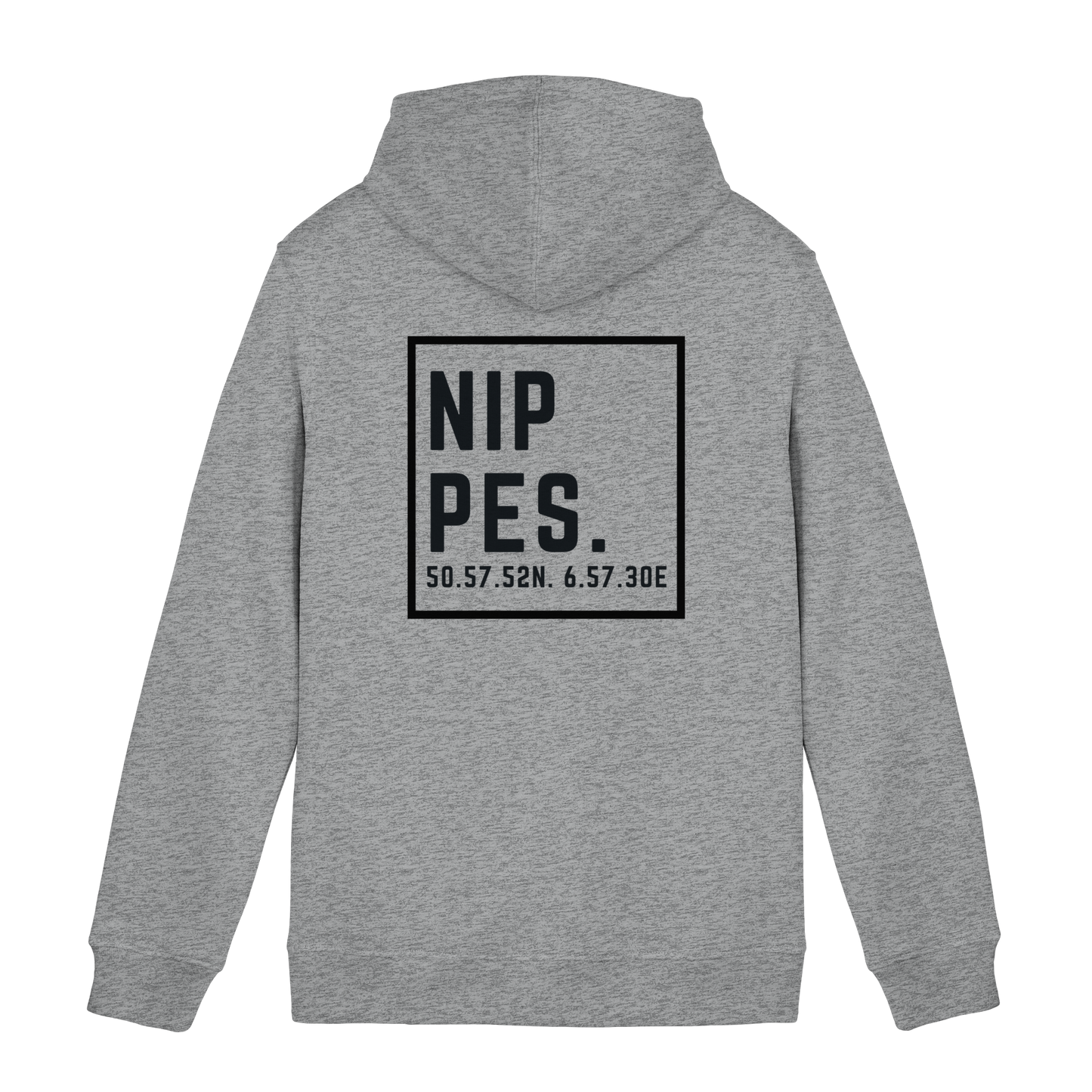 Nippes Koordinaten (großer Druck auf dem Rücken) - Organic Hoodie B&C