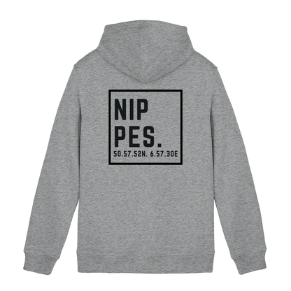 Nippes Koordinaten (großer Druck auf dem Rücken) - Organic Hoodie B&C