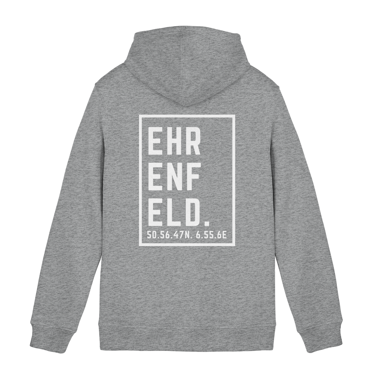 Ehrenfeld Koordinaten (großer Druck auf dem Rücken) - Organic Hoodie B&C