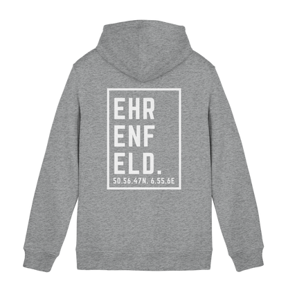 Ehrenfeld Koordinaten (großer Druck auf dem Rücken) - Organic Hoodie B&C