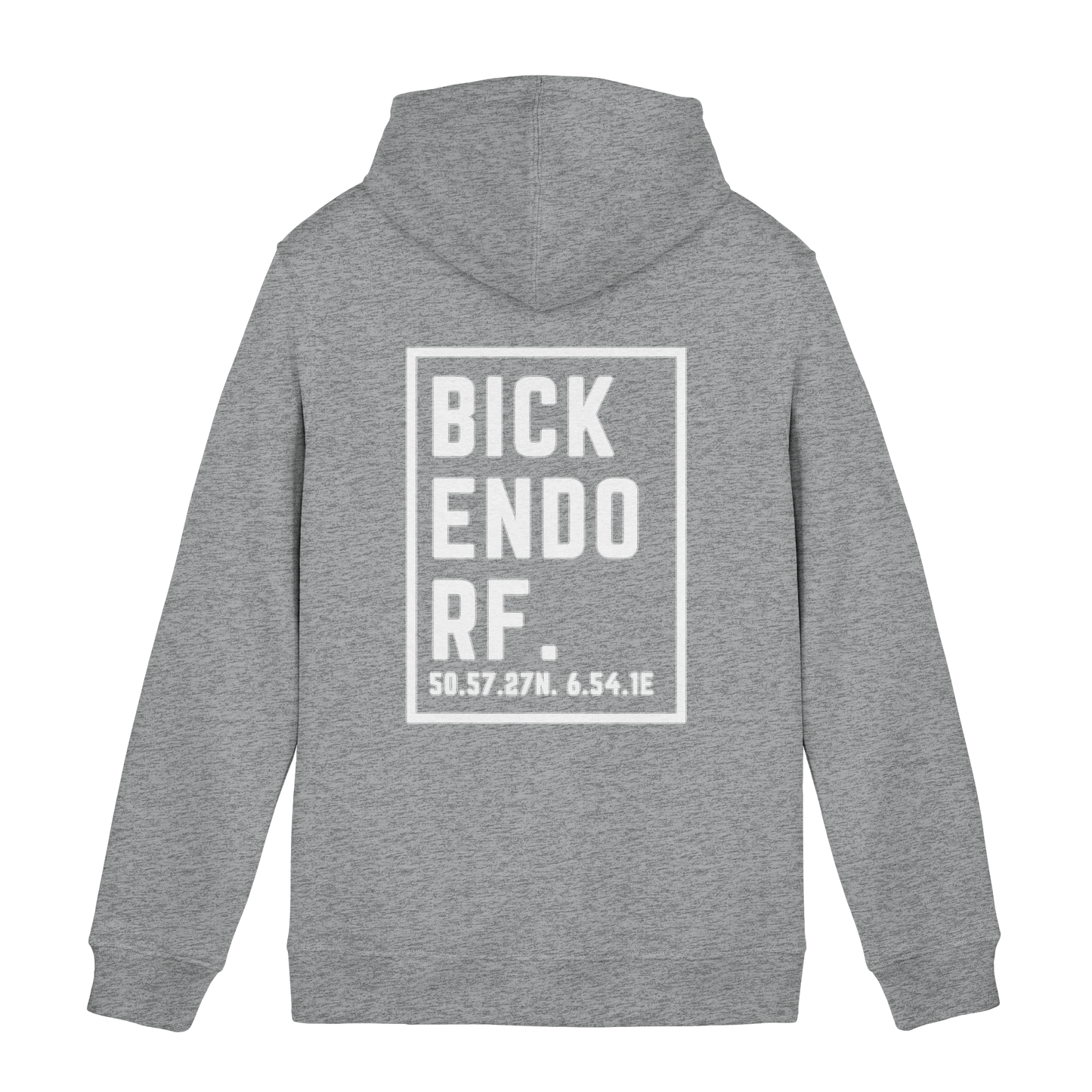 Bickendorf Koordinaten (großer Druck auf dem Rücken) - Organic Hoodie B&C