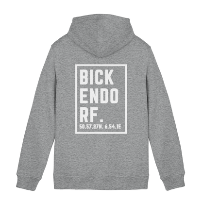 Bickendorf Koordinaten (großer Druck auf dem Rücken) - Organic Hoodie B&C