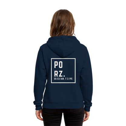 Porz Koordinaten (großer Druck Rücken) - Organic Hoodie B&C