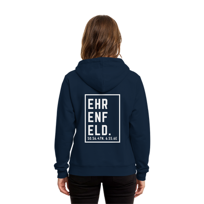 Ehrenfeld Koordinaten (großer Druck auf dem Rücken) - Organic Hoodie B&C