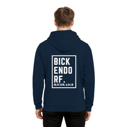 Bickendorf Koordinaten (großer Druck auf dem Rücken) - Organic Hoodie B&C